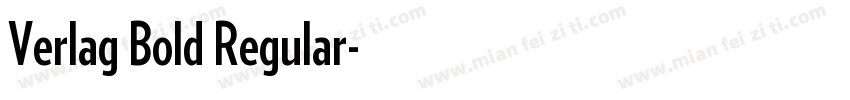 Verlag Bold Regular字体转换